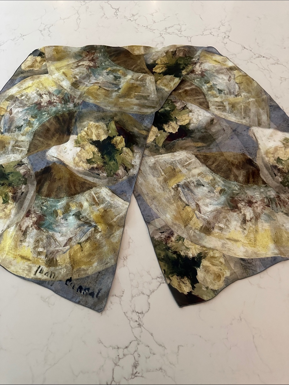 Beautiful Broichier Soieries Silk Scarf "Cassatt-The Lodge"